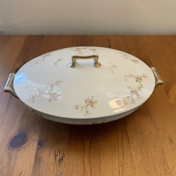 Thodore Haviland Limoges Other - Theodore Haviland Limoges France Covered Oval Serving Dish Pink Flowers